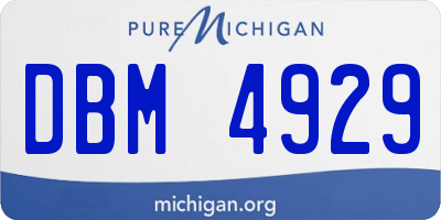 MI license plate DBM4929