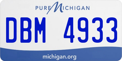 MI license plate DBM4933