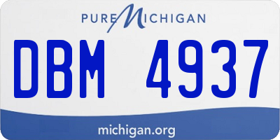 MI license plate DBM4937