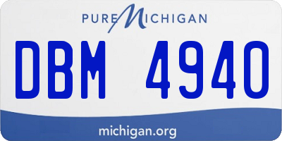 MI license plate DBM4940