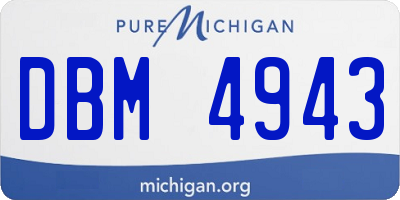 MI license plate DBM4943