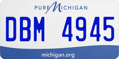 MI license plate DBM4945
