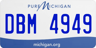 MI license plate DBM4949