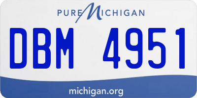 MI license plate DBM4951