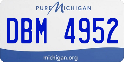MI license plate DBM4952