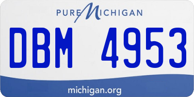 MI license plate DBM4953
