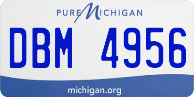 MI license plate DBM4956