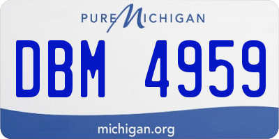 MI license plate DBM4959