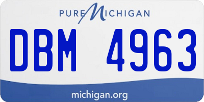 MI license plate DBM4963