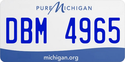 MI license plate DBM4965