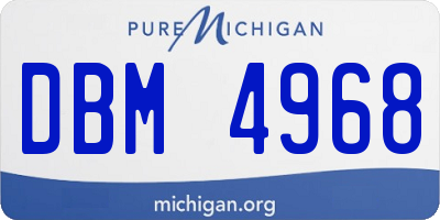 MI license plate DBM4968