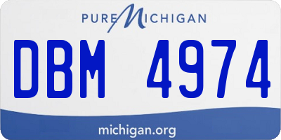 MI license plate DBM4974