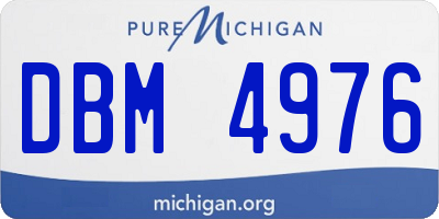 MI license plate DBM4976