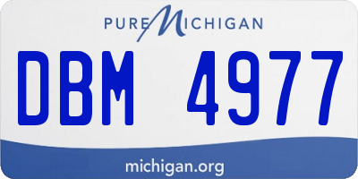 MI license plate DBM4977