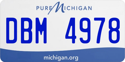 MI license plate DBM4978