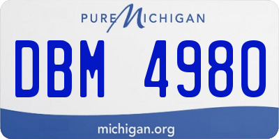 MI license plate DBM4980