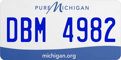 MI license plate DBM4982