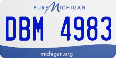 MI license plate DBM4983