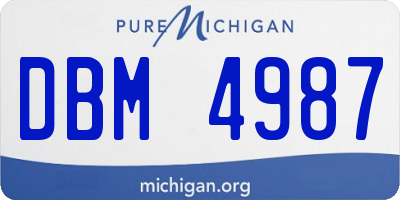 MI license plate DBM4987