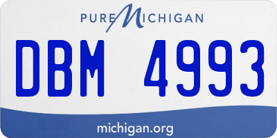 MI license plate DBM4993