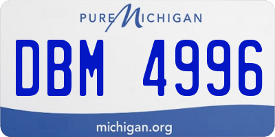 MI license plate DBM4996