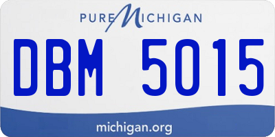 MI license plate DBM5015