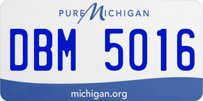 MI license plate DBM5016