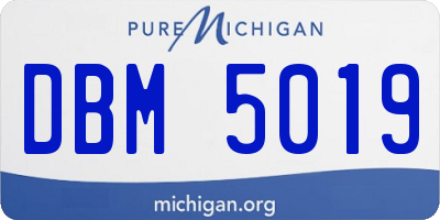 MI license plate DBM5019