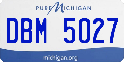 MI license plate DBM5027
