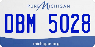 MI license plate DBM5028