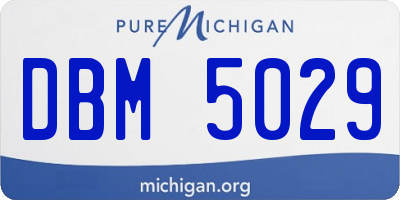 MI license plate DBM5029