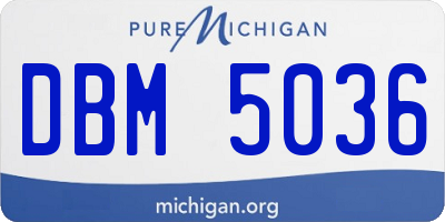 MI license plate DBM5036