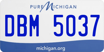 MI license plate DBM5037