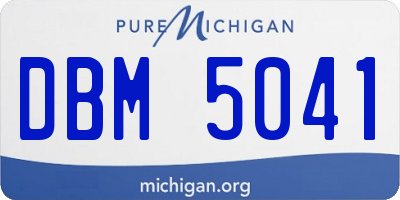 MI license plate DBM5041