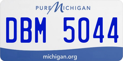 MI license plate DBM5044