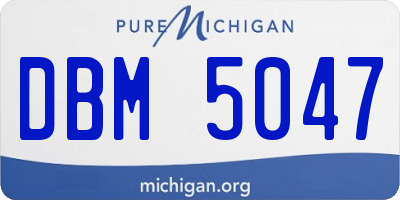 MI license plate DBM5047