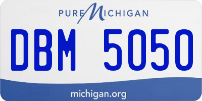 MI license plate DBM5050