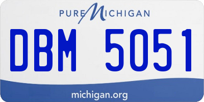 MI license plate DBM5051