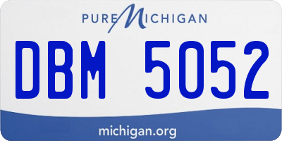 MI license plate DBM5052