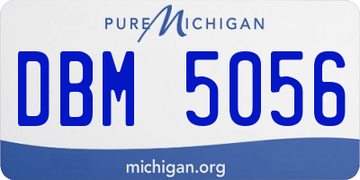 MI license plate DBM5056