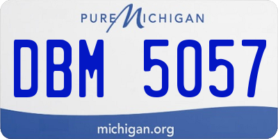 MI license plate DBM5057