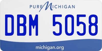 MI license plate DBM5058