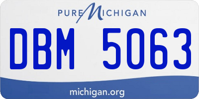 MI license plate DBM5063
