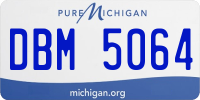 MI license plate DBM5064