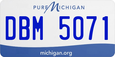 MI license plate DBM5071