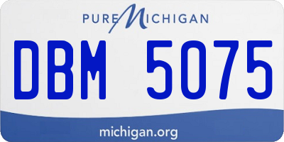 MI license plate DBM5075