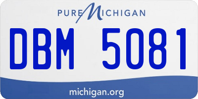 MI license plate DBM5081
