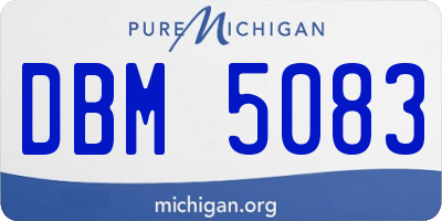 MI license plate DBM5083
