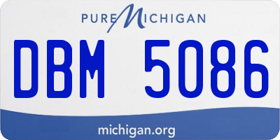 MI license plate DBM5086