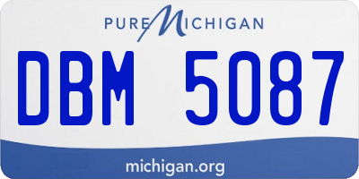 MI license plate DBM5087
